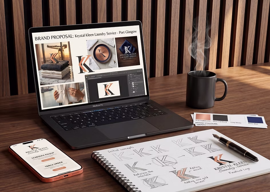 Brand proposal laptop mockup