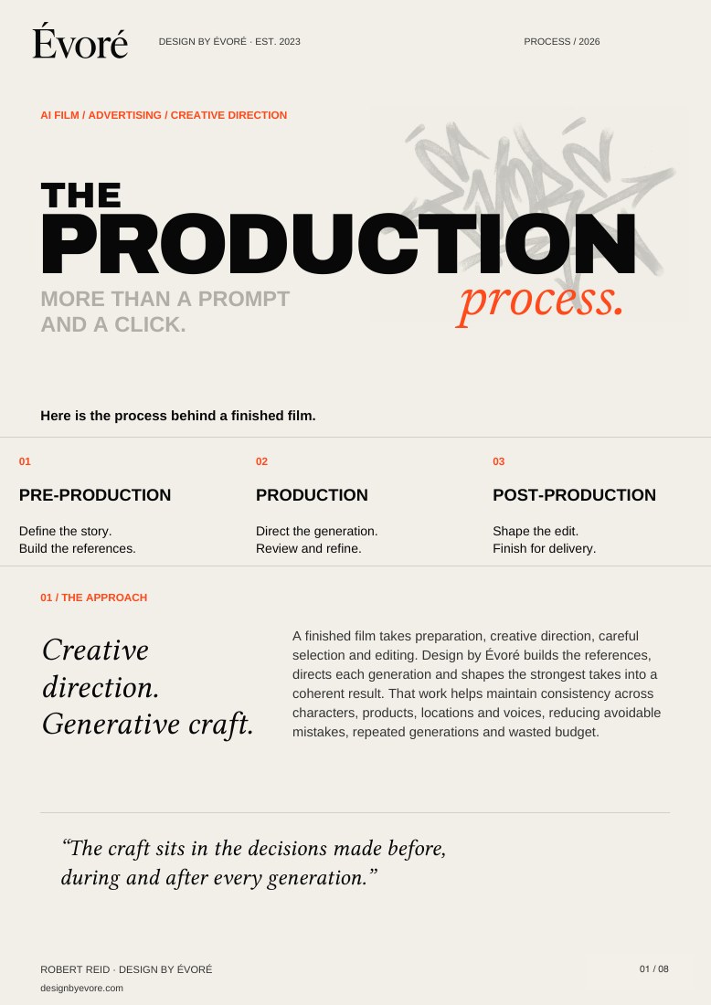 Cover of Design by Évoré's local business advertising brochure